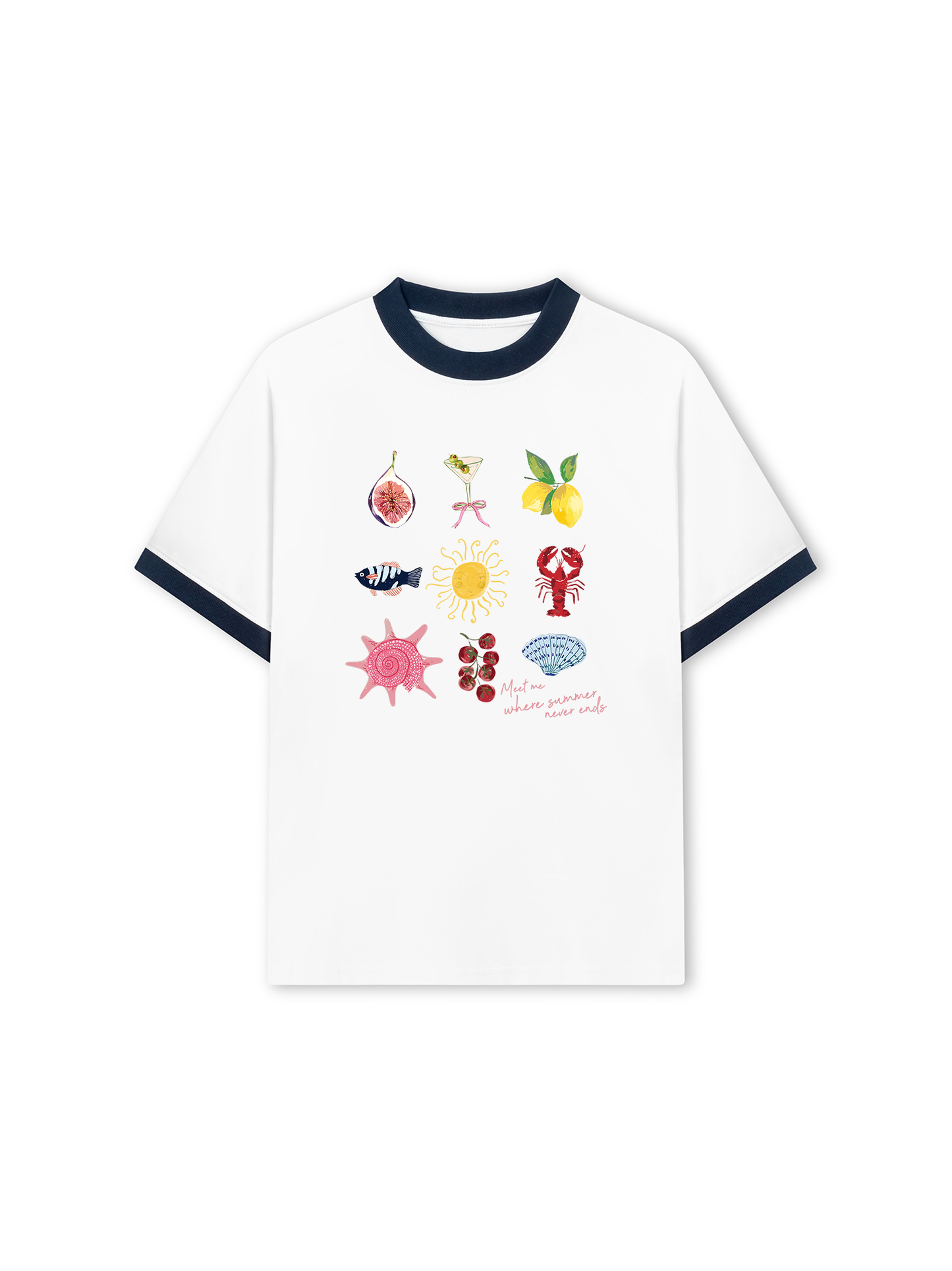Áo Thun Ringer Relaxed Fit Where Summer Never Ends
