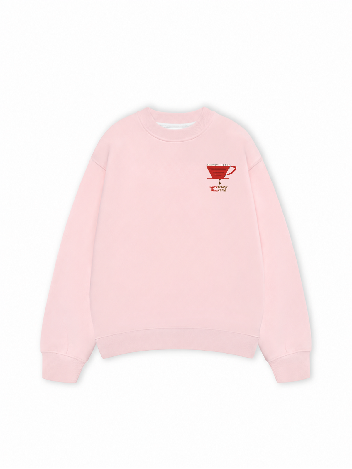 Áo Sweater Nỉ Hai Da Người Tích Cực Uống Cà Phê