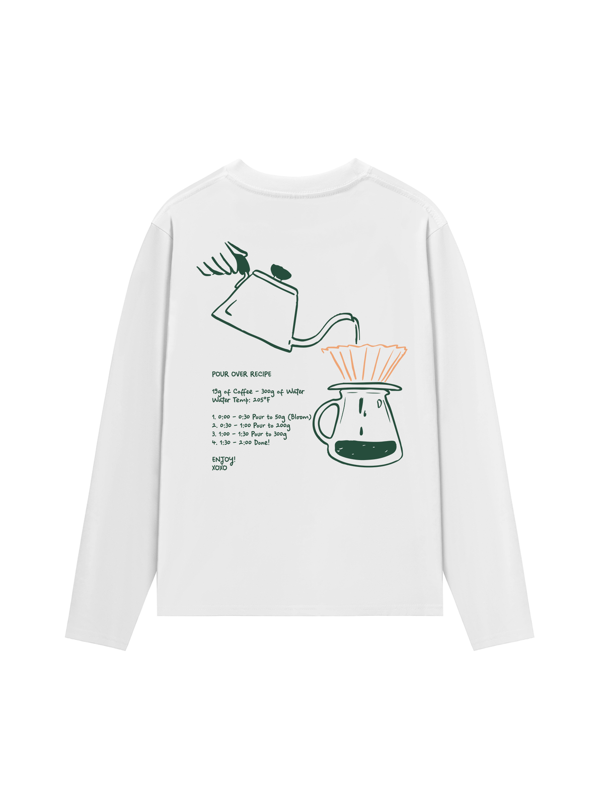 Áo Thun Dài Tay Pour Over Recipe