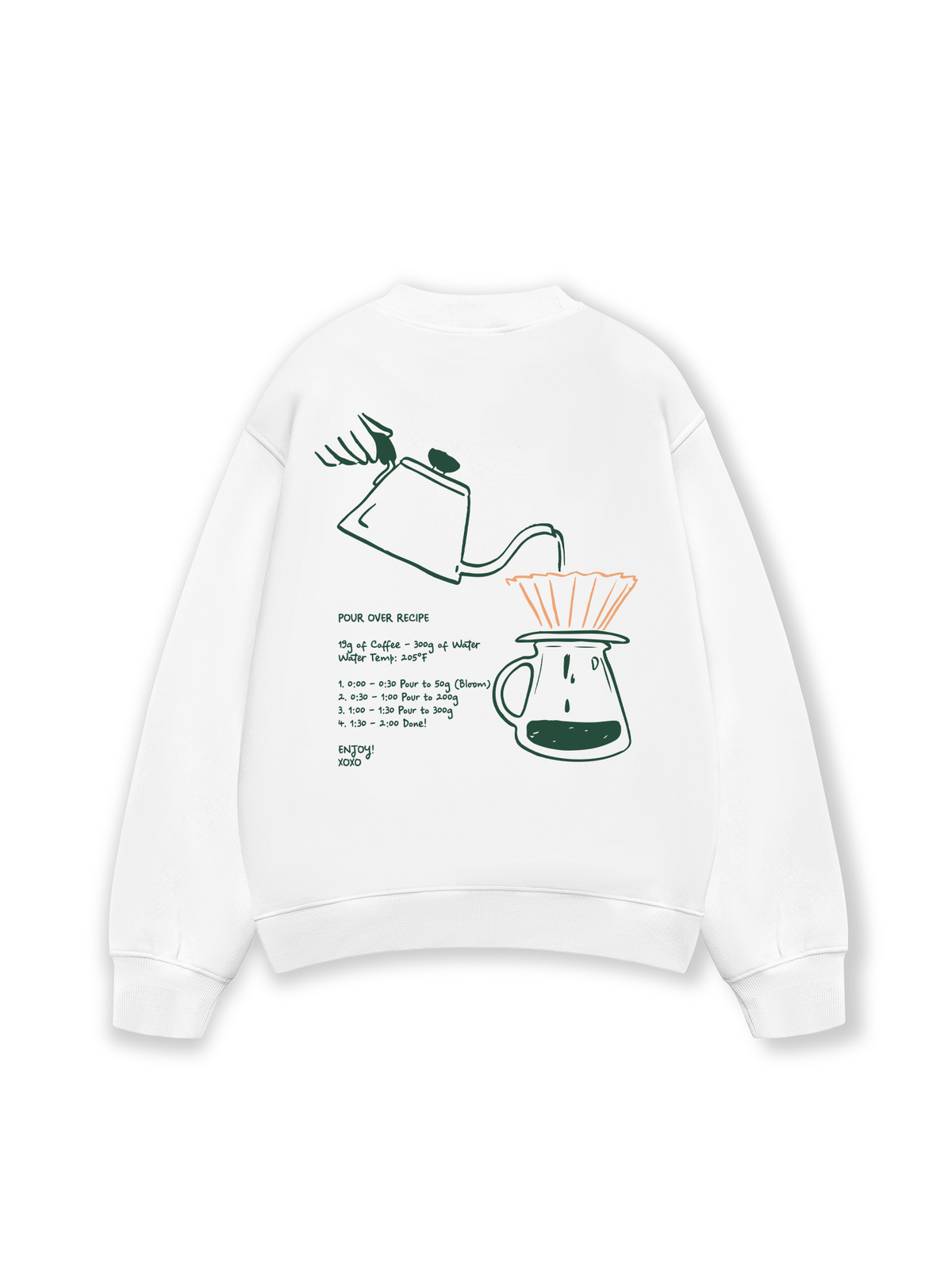 Áo Sweater Nỉ Hai Da Pour Over Recipe