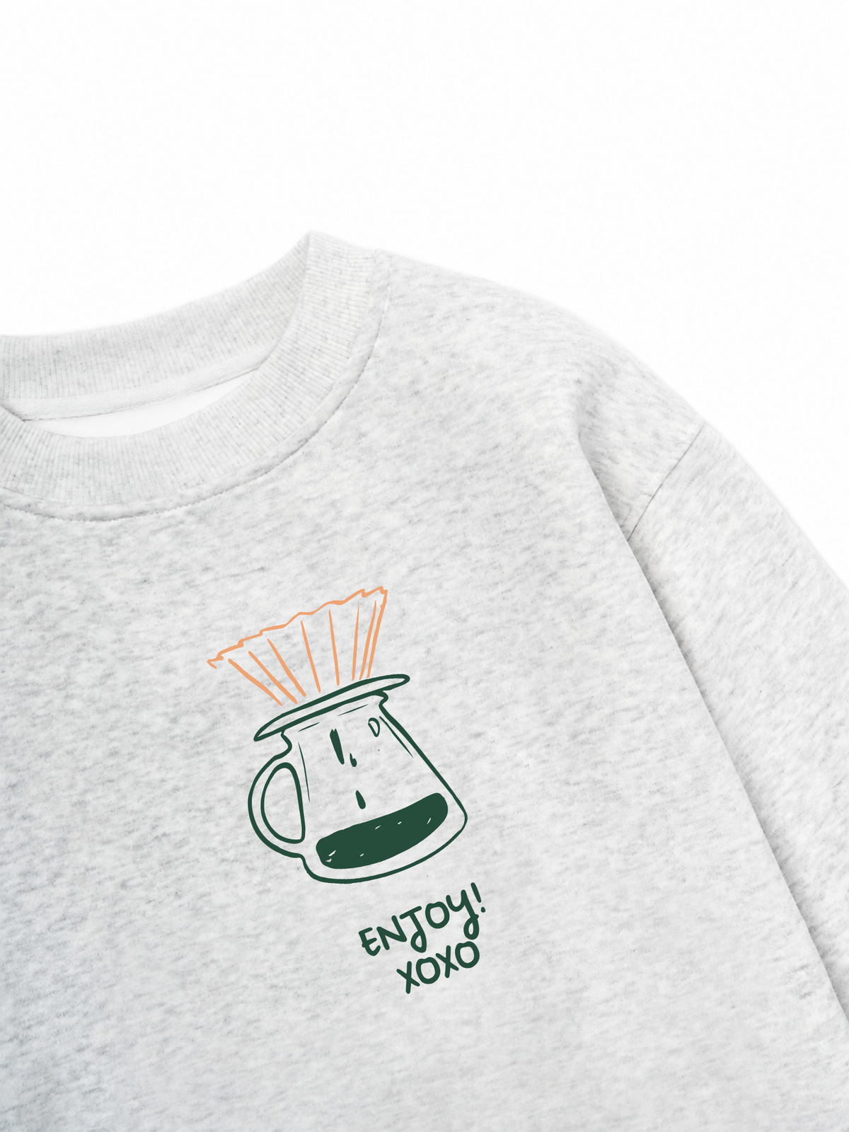Áo Sweater Nỉ Hai Da Pour Over Recipe