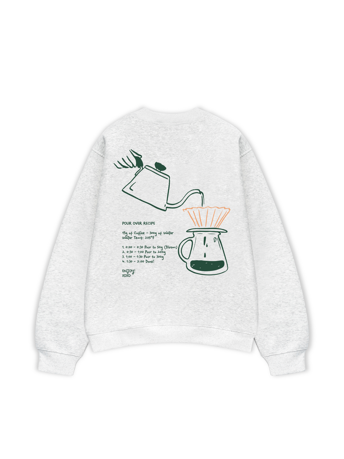 Áo Sweater Nỉ Hai Da Pour Over Recipe