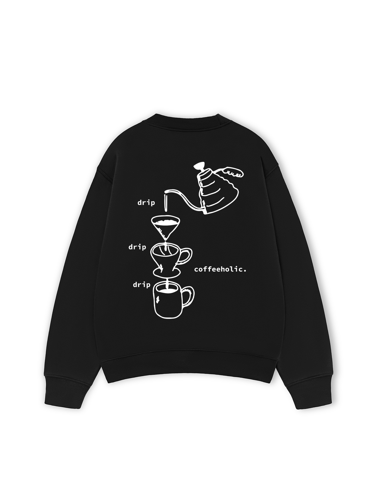 Áo Sweater Nỉ Hai Da Coffeeholic