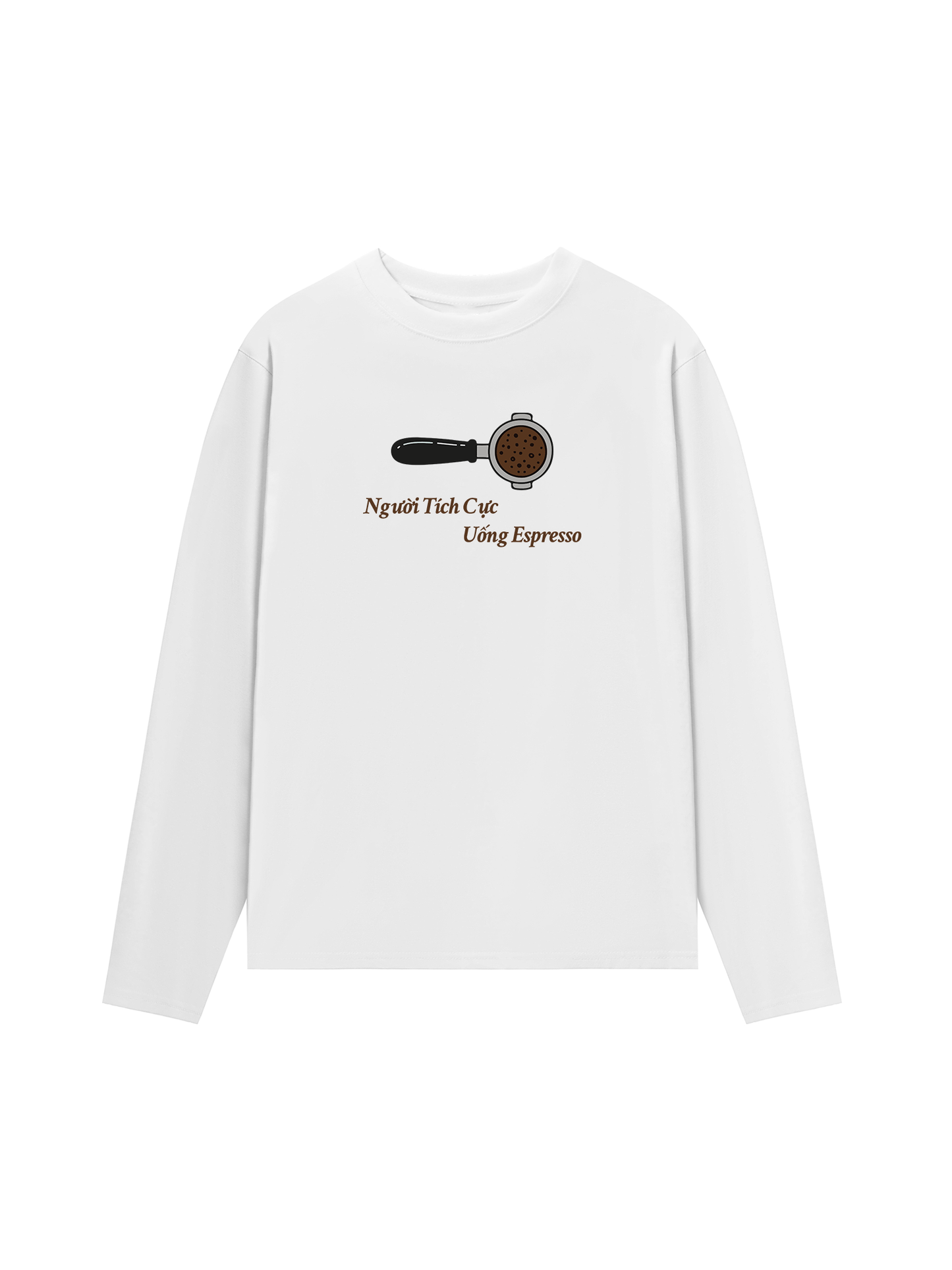 Áo Thun Dài Tay Người Tích Cực Uống Espresso