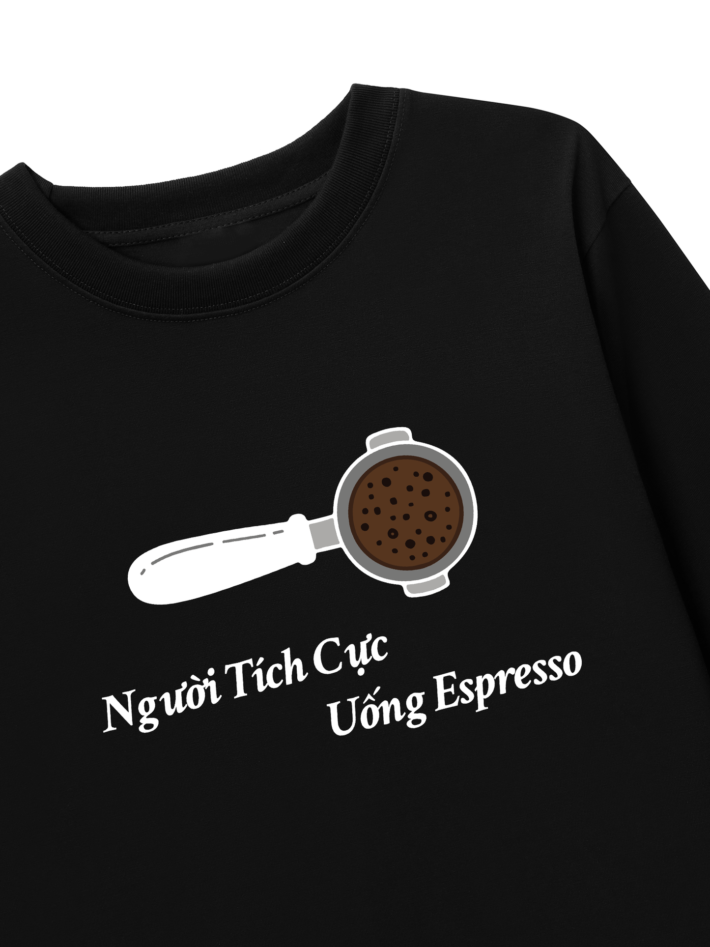 Áo Thun Dài Tay Người Tích Cực Uống Espresso