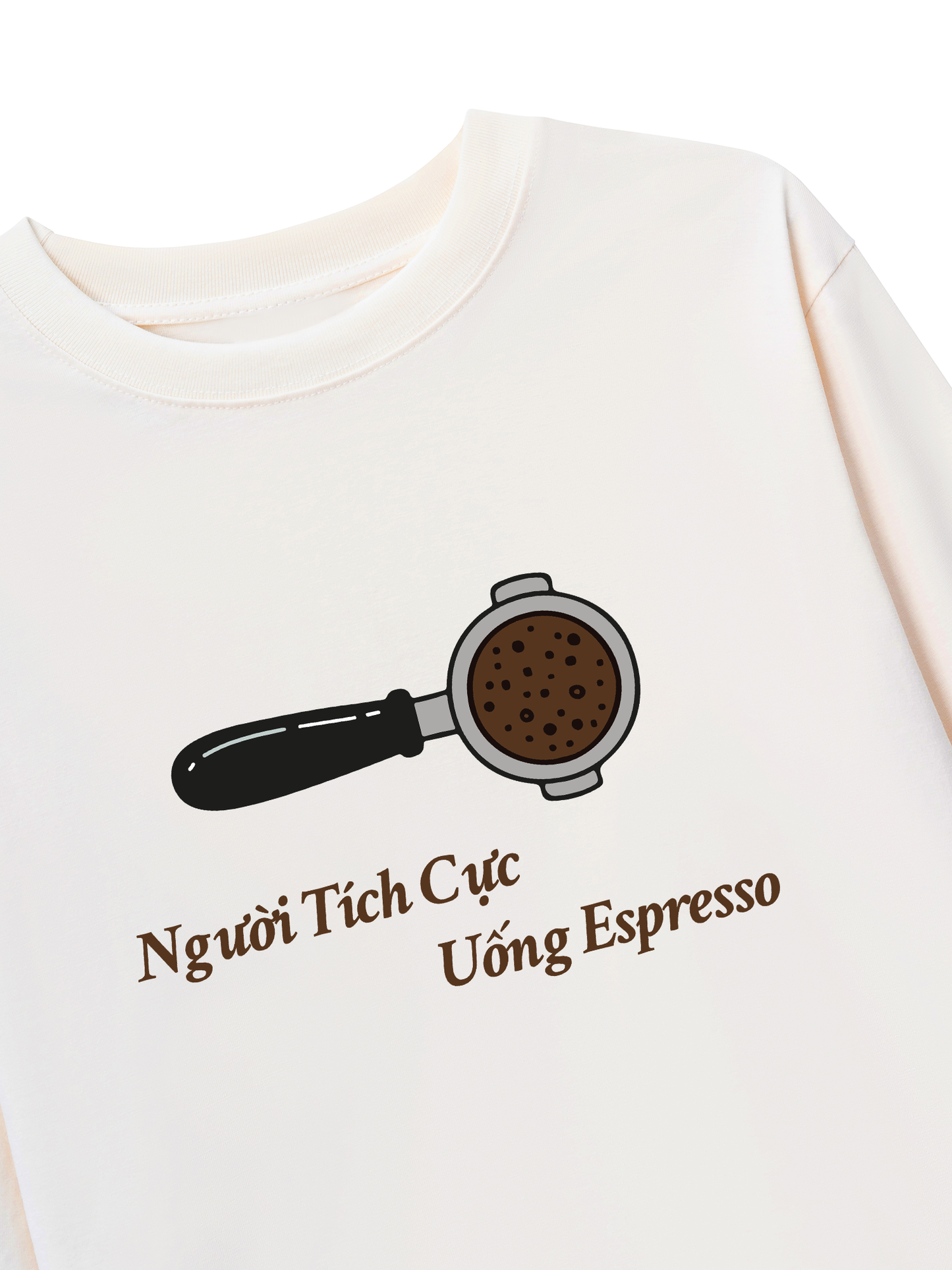 Áo Thun Dài Tay Người Tích Cực Uống Espresso