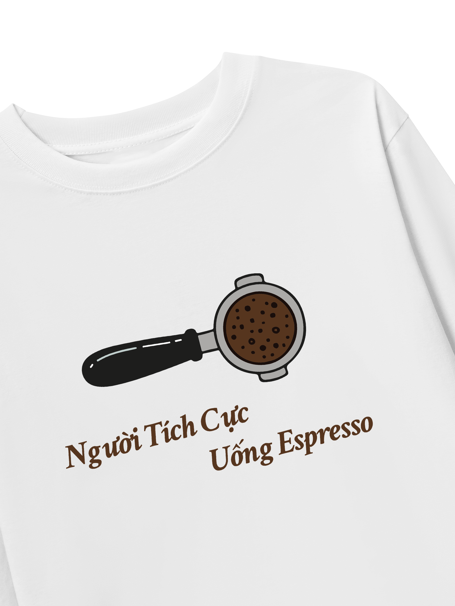 Áo Thun Dài Tay Người Tích Cực Uống Espresso