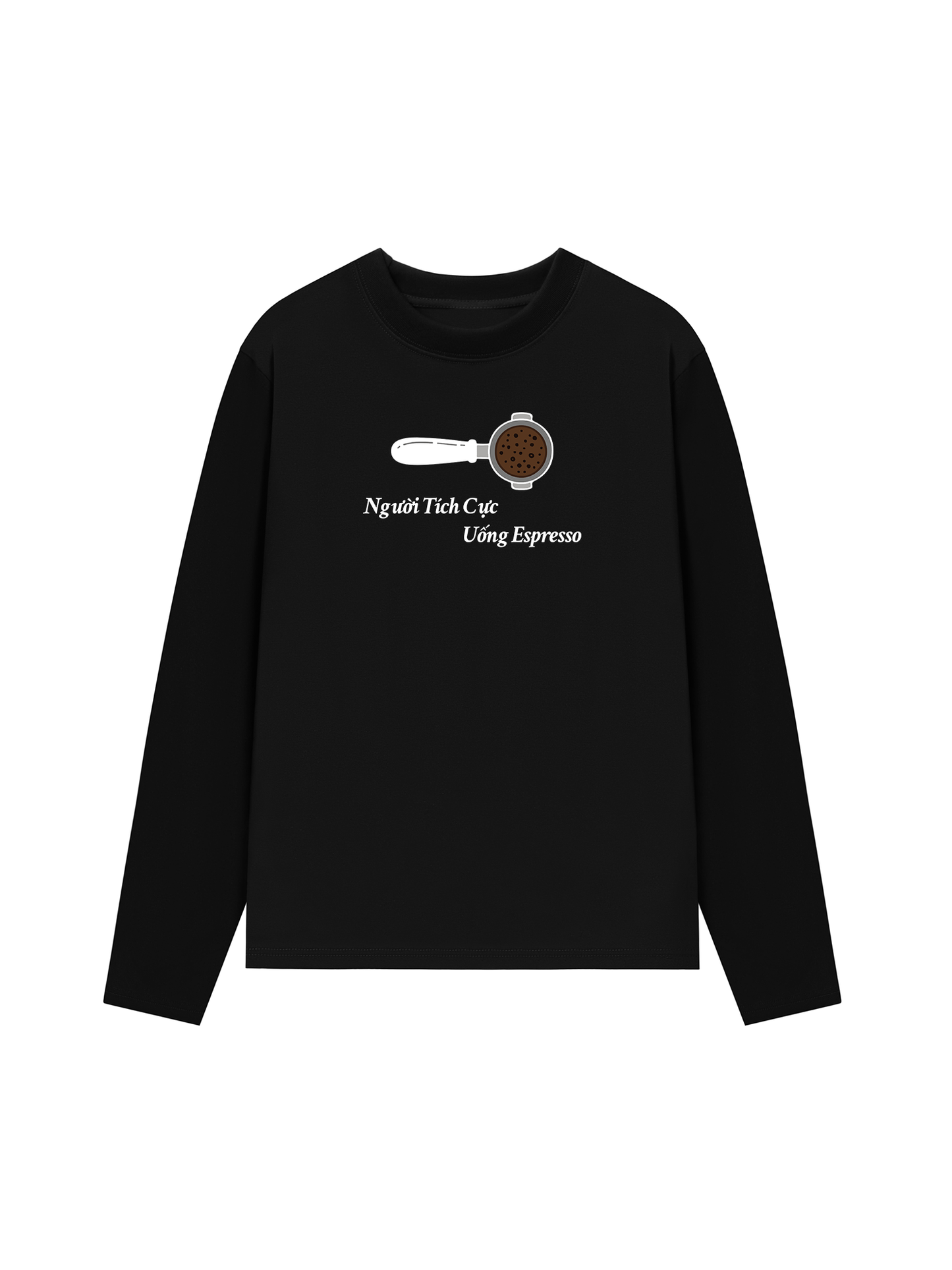 Áo Thun Dài Tay Người Tích Cực Uống Espresso