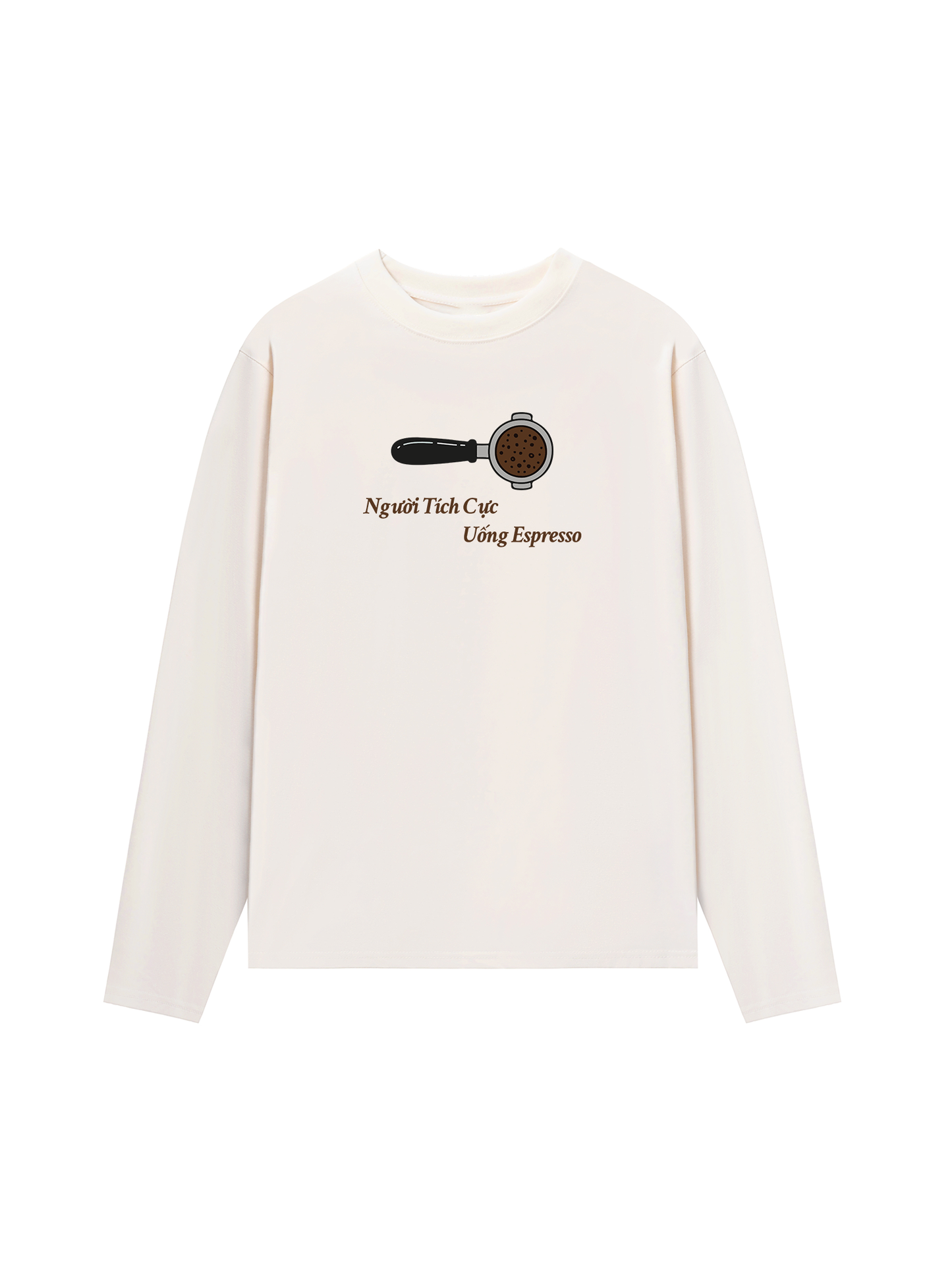 Áo Thun Dài Tay Người Tích Cực Uống Espresso
