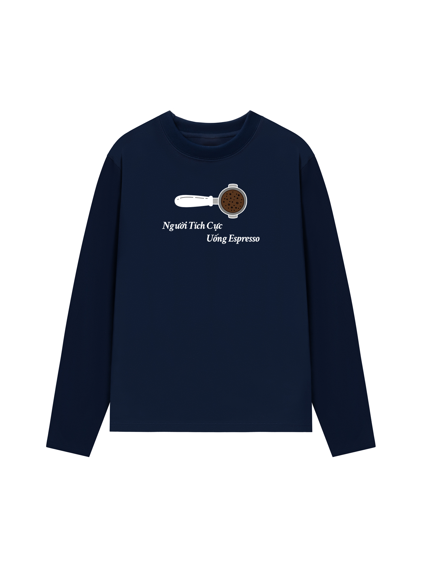 Áo Thun Dài Tay Người Tích Cực Uống Espresso
