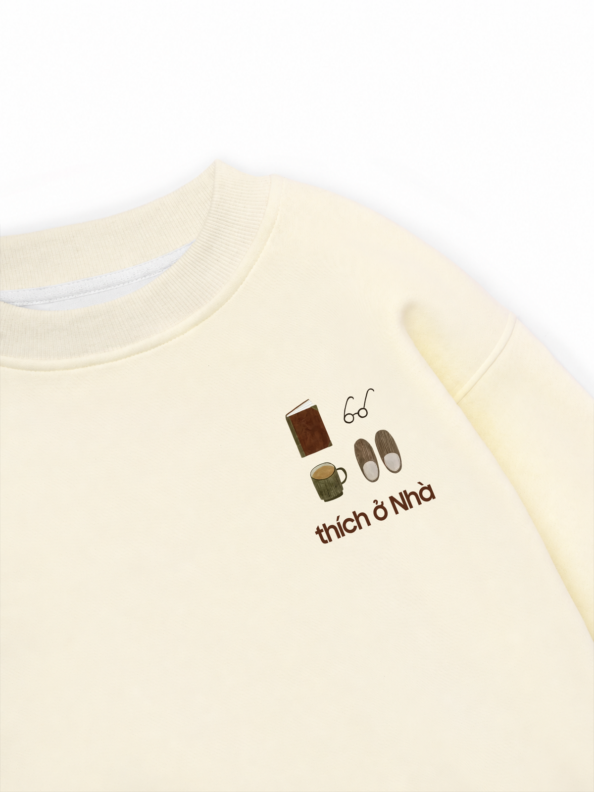 Áo Sweater Nỉ Hai Da Thích Ở Nhà