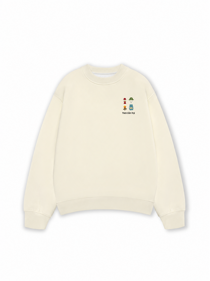 Áo Sweater Nỉ Hai Da Thích Cắm Trại