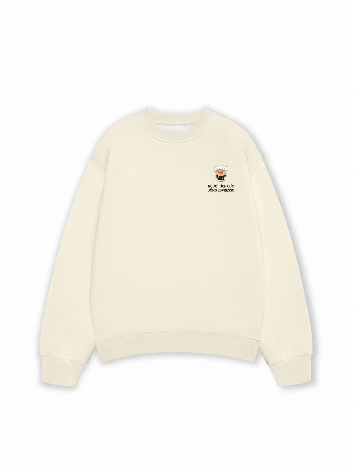 Áo Sweater Nỉ Hai Da Người Tích Cực Uống Espresso 2