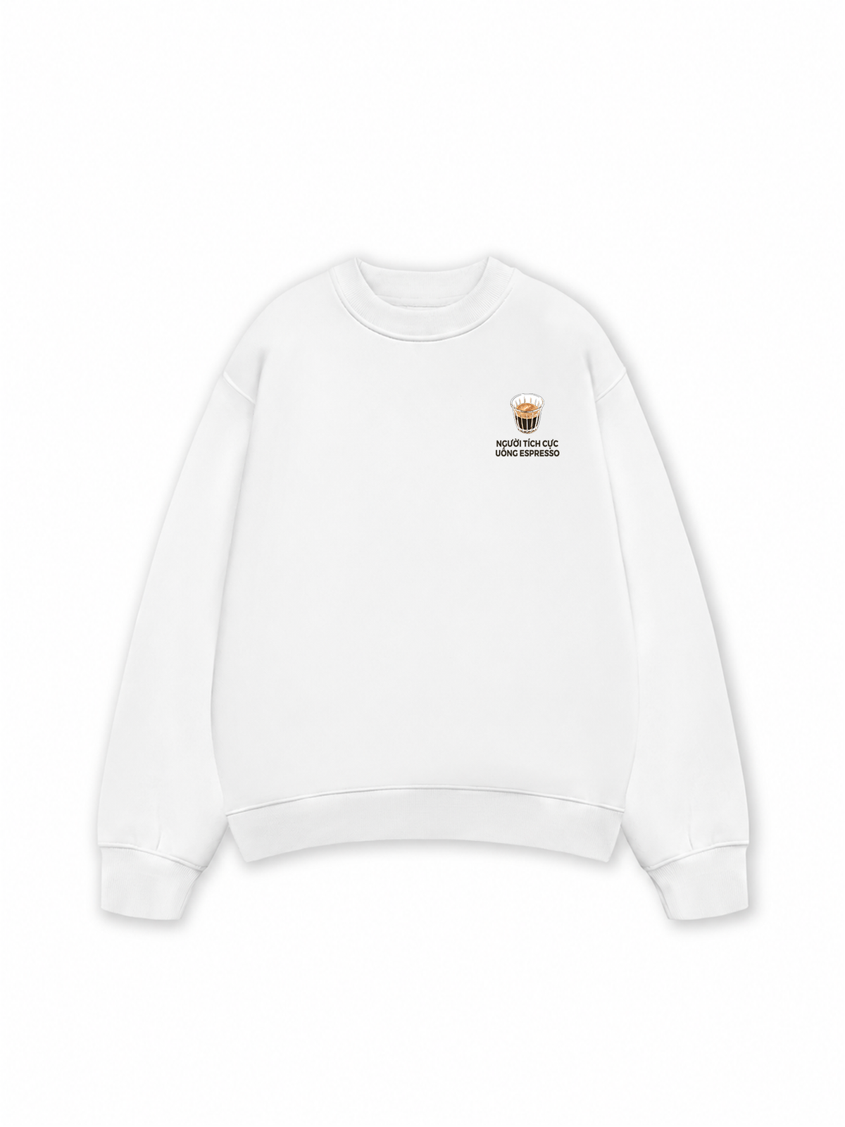 Áo Sweater Nỉ Hai Da Người Tích Cực Uống Espresso 2