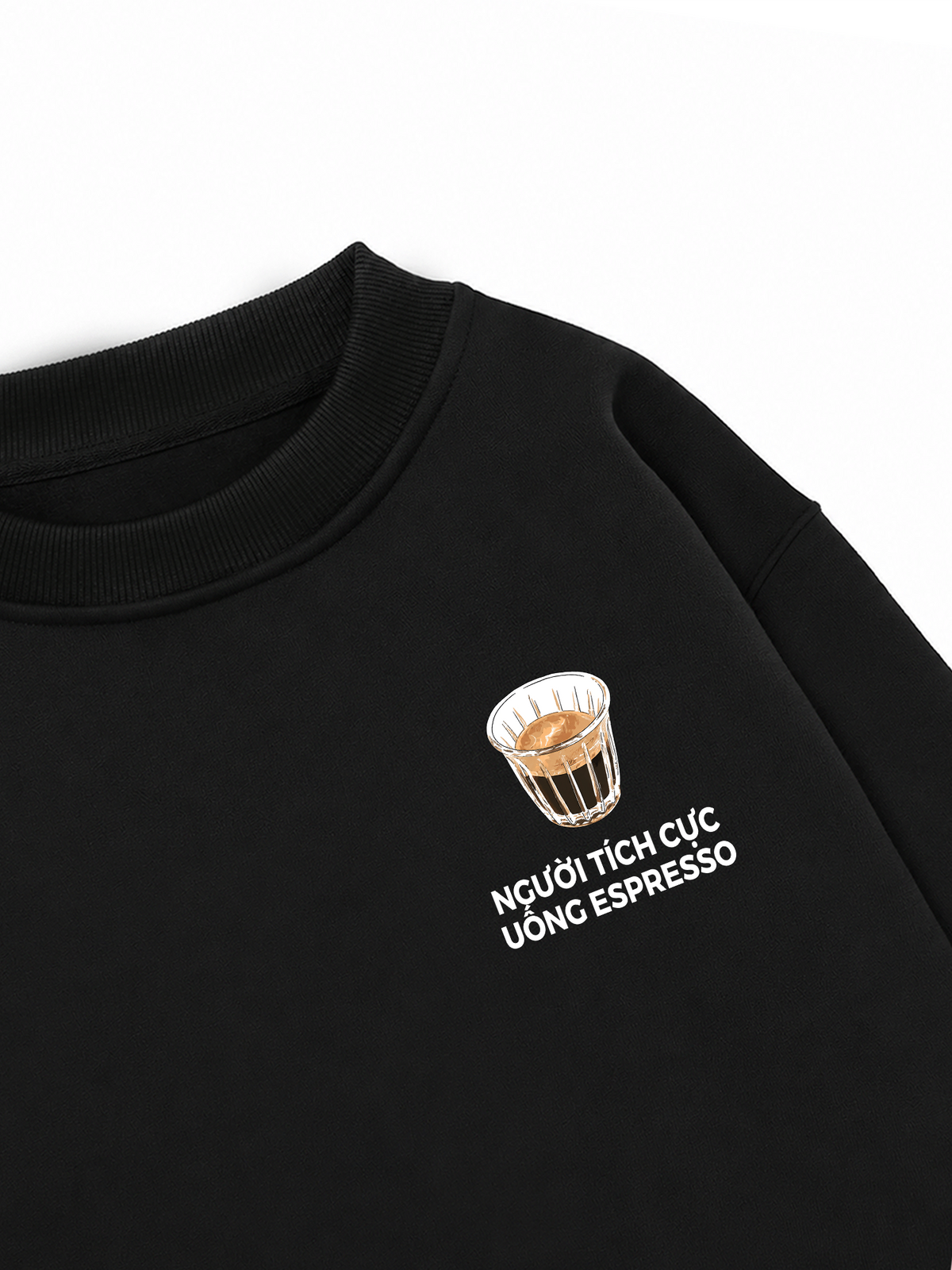 Áo Sweater Nỉ Hai Da Người Tích Cực Uống Espresso 2