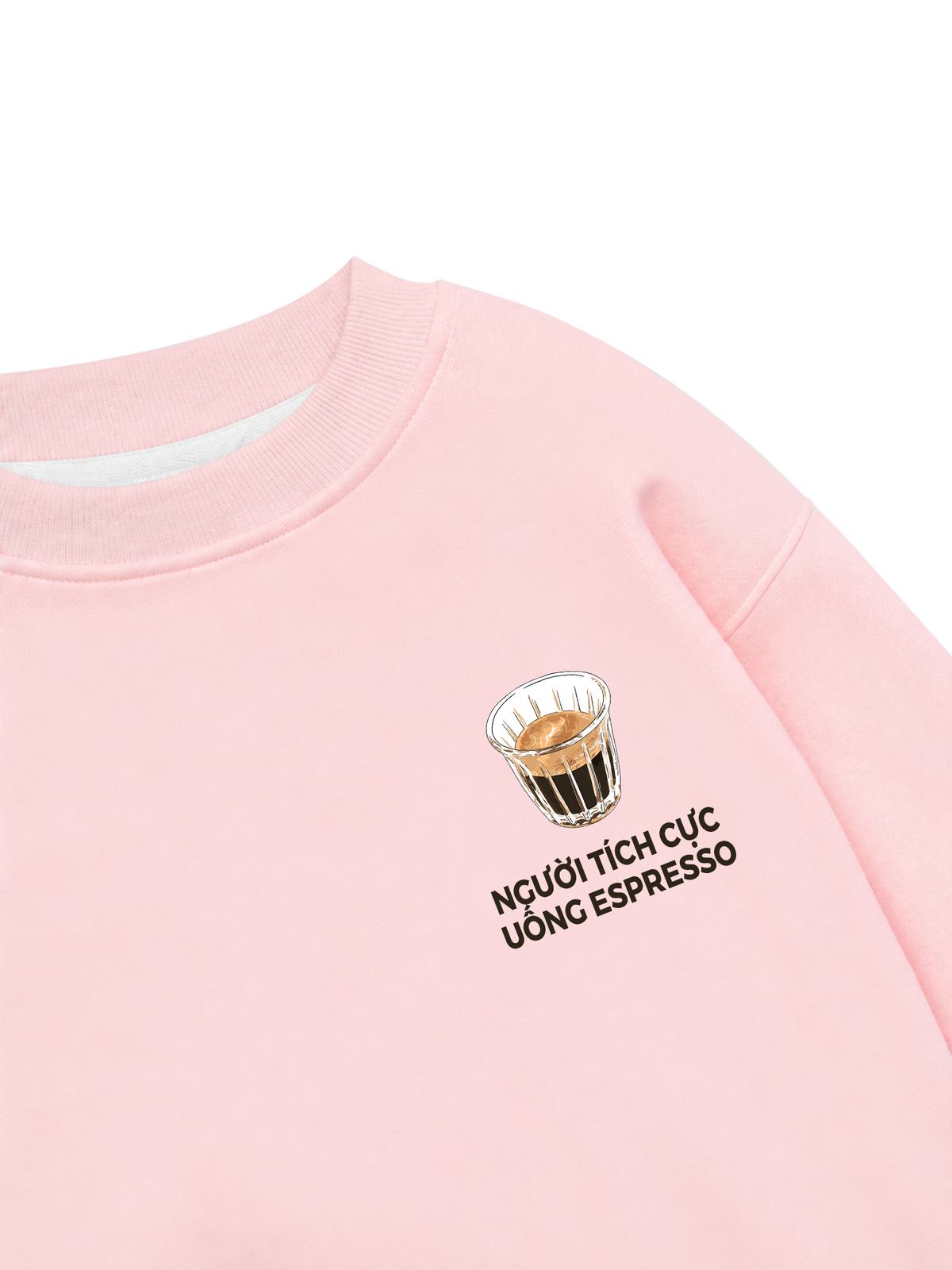 Áo Sweater Nỉ Hai Da Người Tích Cực Uống Espresso 2