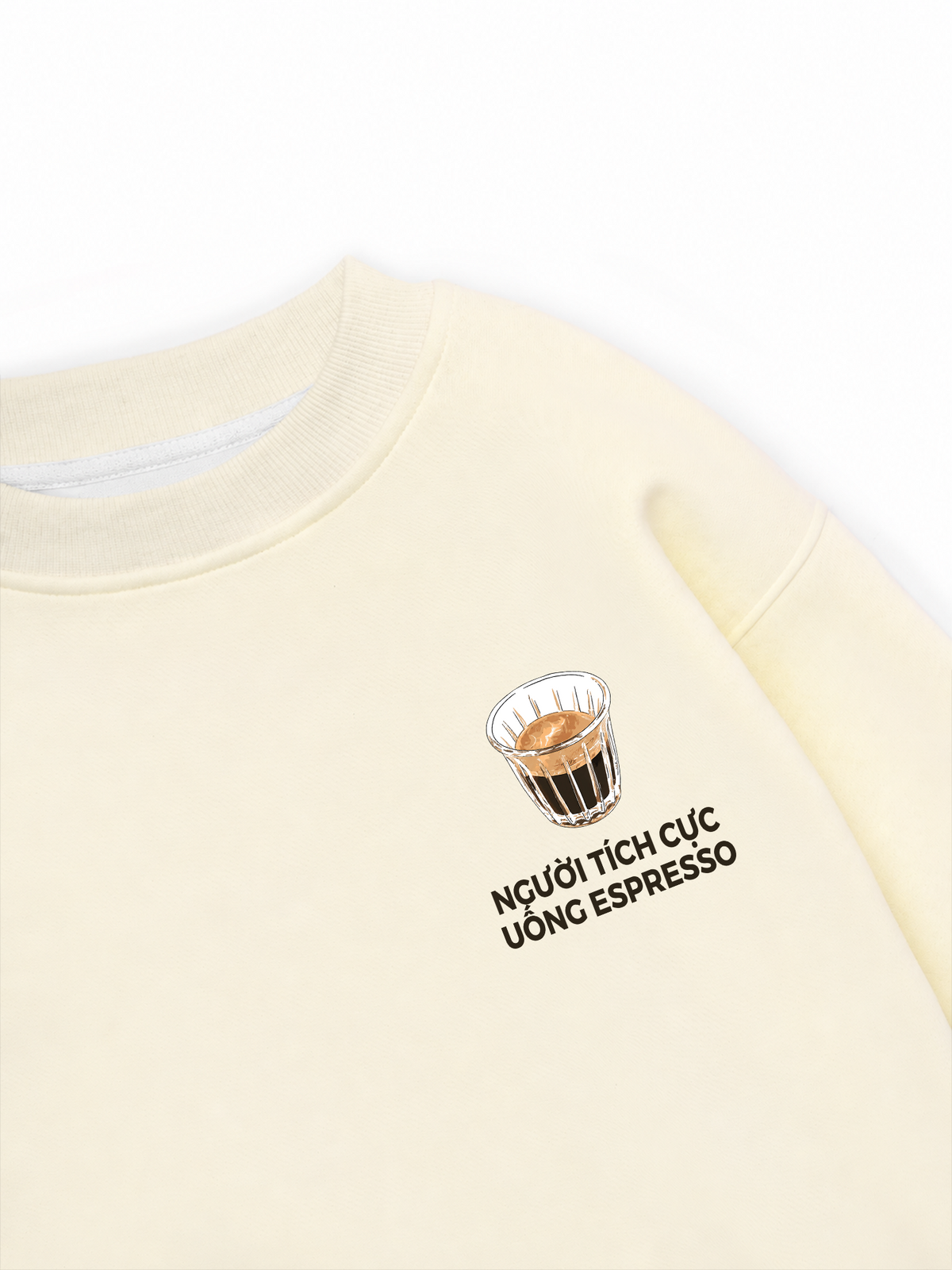 Áo Sweater Nỉ Hai Da Người Tích Cực Uống Espresso 2