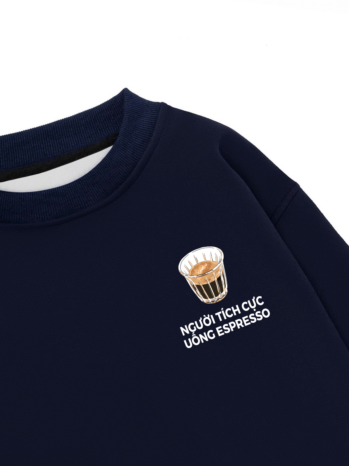 Áo Sweater Nỉ Hai Da Người Tích Cực Uống Espresso 2