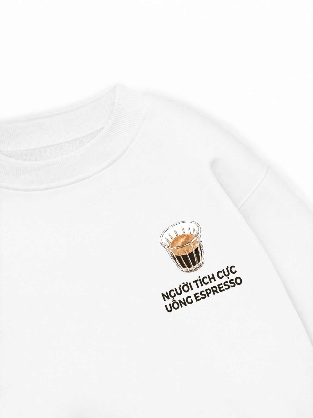 Áo Sweater Nỉ Hai Da Người Tích Cực Uống Espresso 2