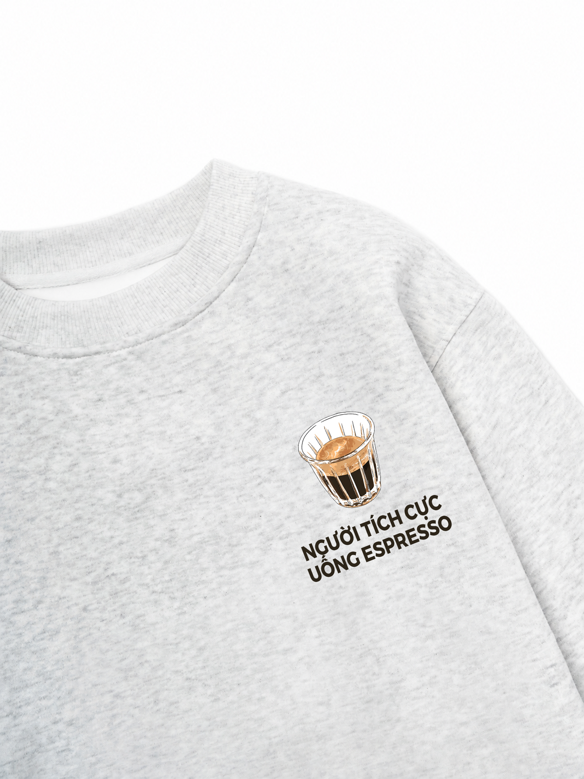 Áo Sweater Nỉ Hai Da Người Tích Cực Uống Espresso 2