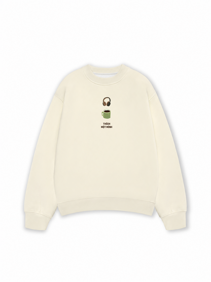 Áo Sweater Nỉ Hai Da Thích Một Mình