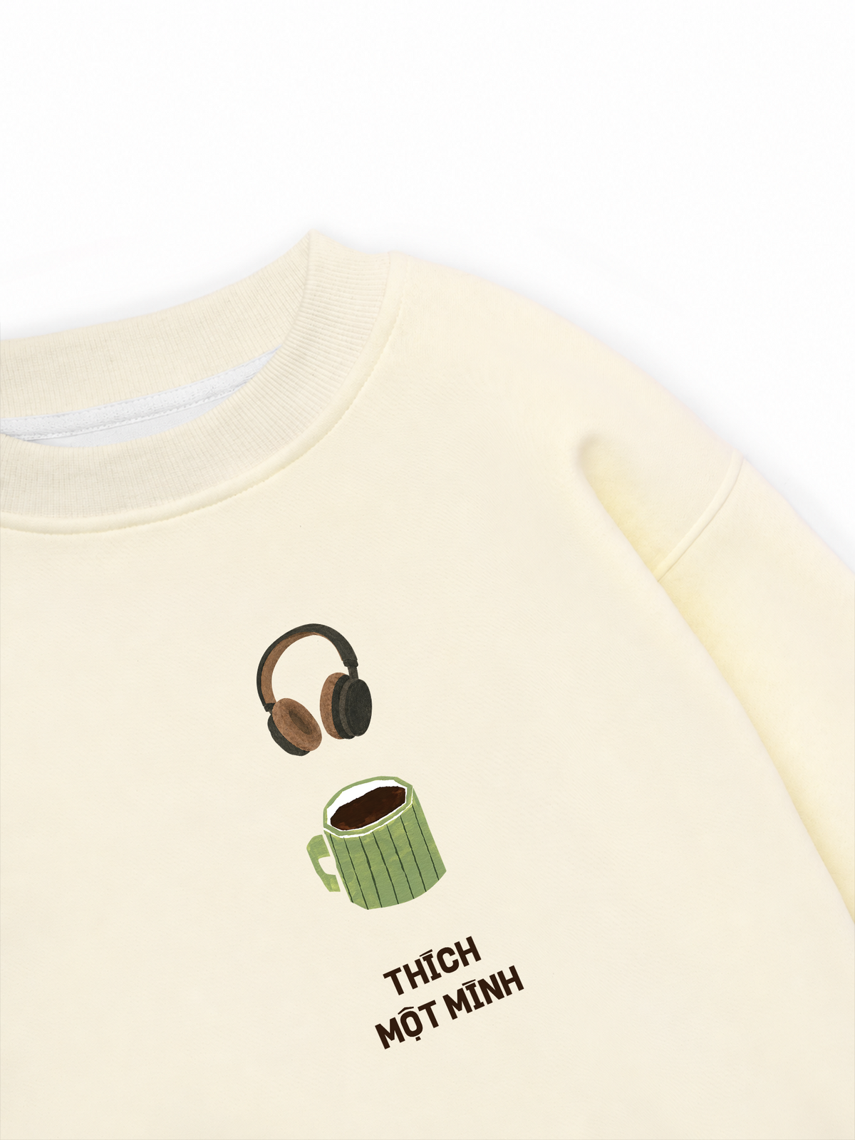 Áo Sweater Nỉ Hai Da Thích Một Mình