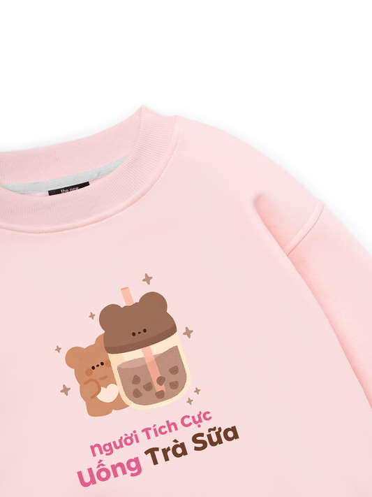 Người Tích Cực Uống Trà Sữa Sweater
