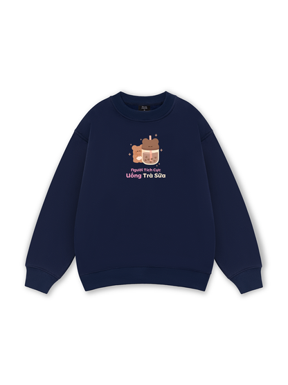 Người Tích Cực Uống Trà Sữa Sweater