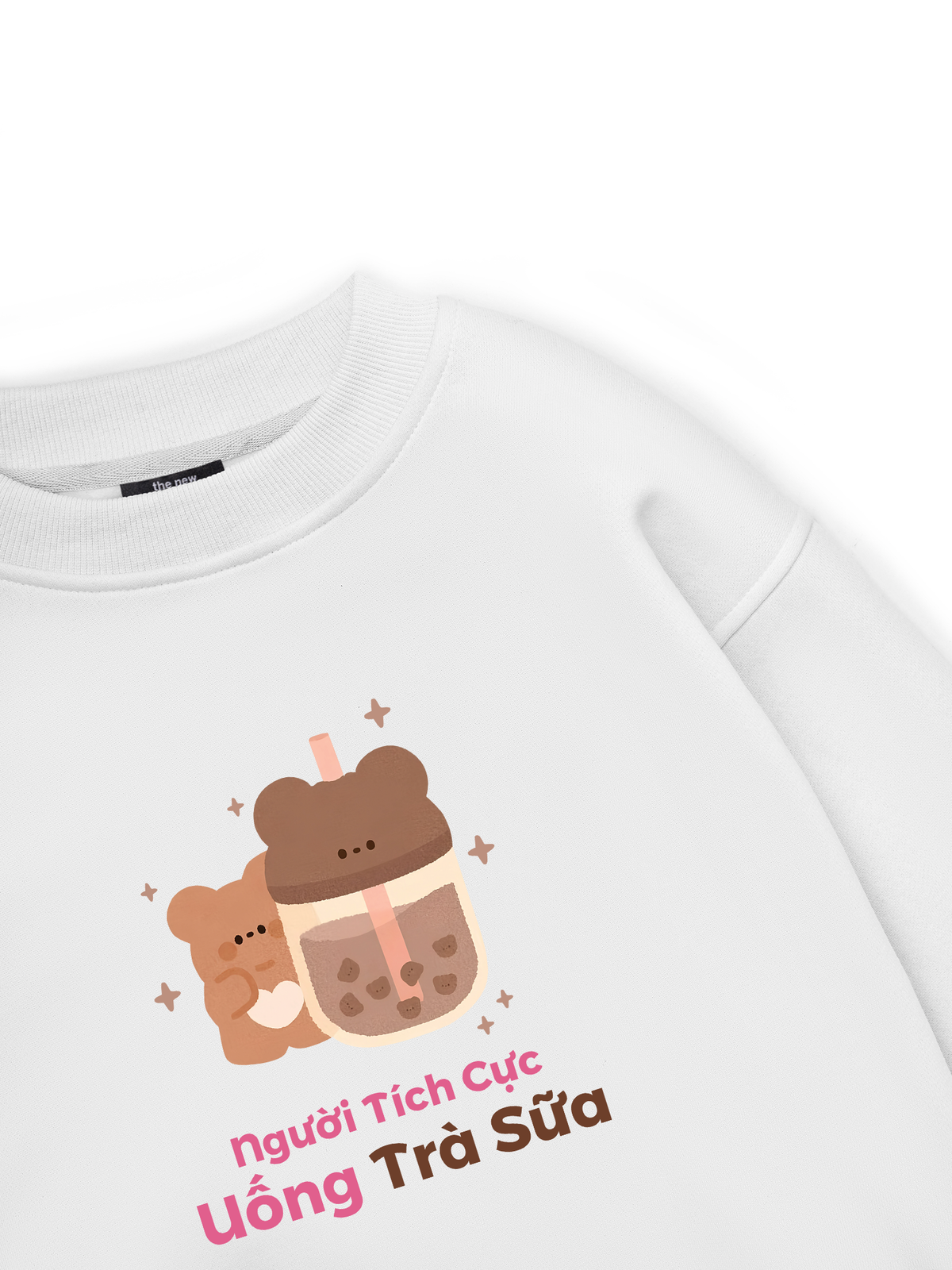Người Tích Cực Uống Trà Sữa Sweater