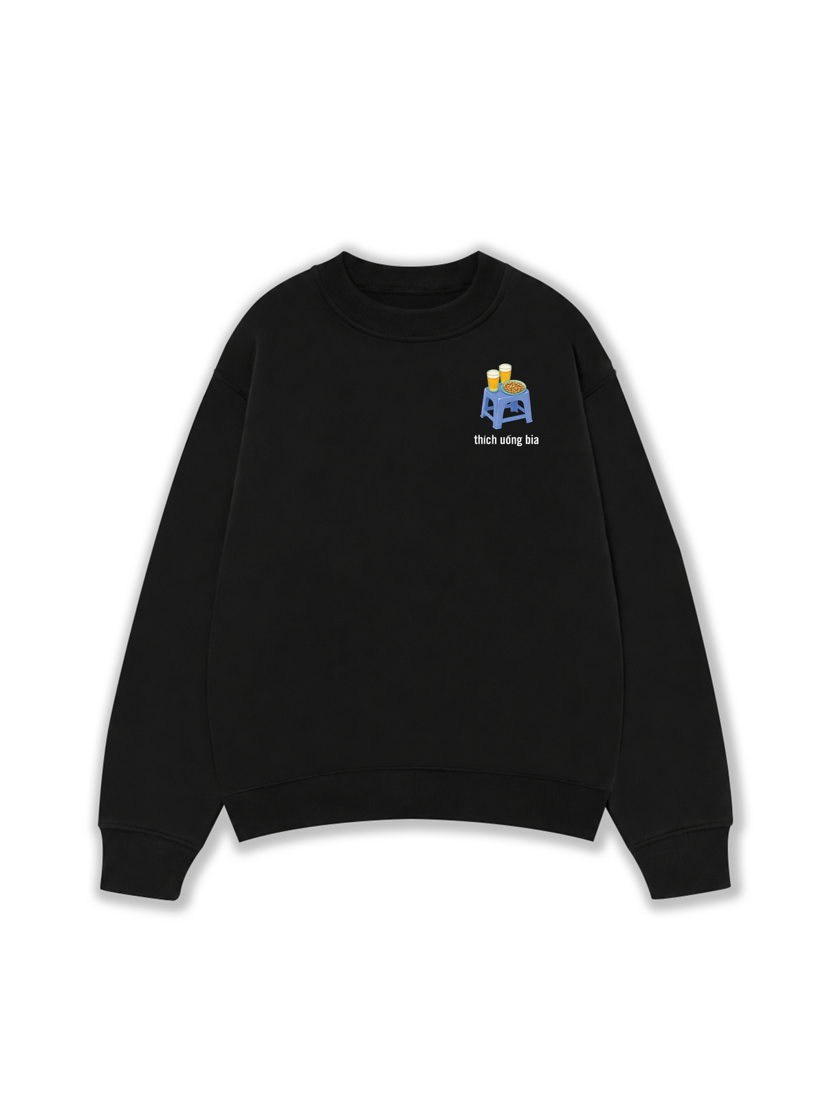 Áo Sweater Nỉ Hai Da Thích Uống Bia