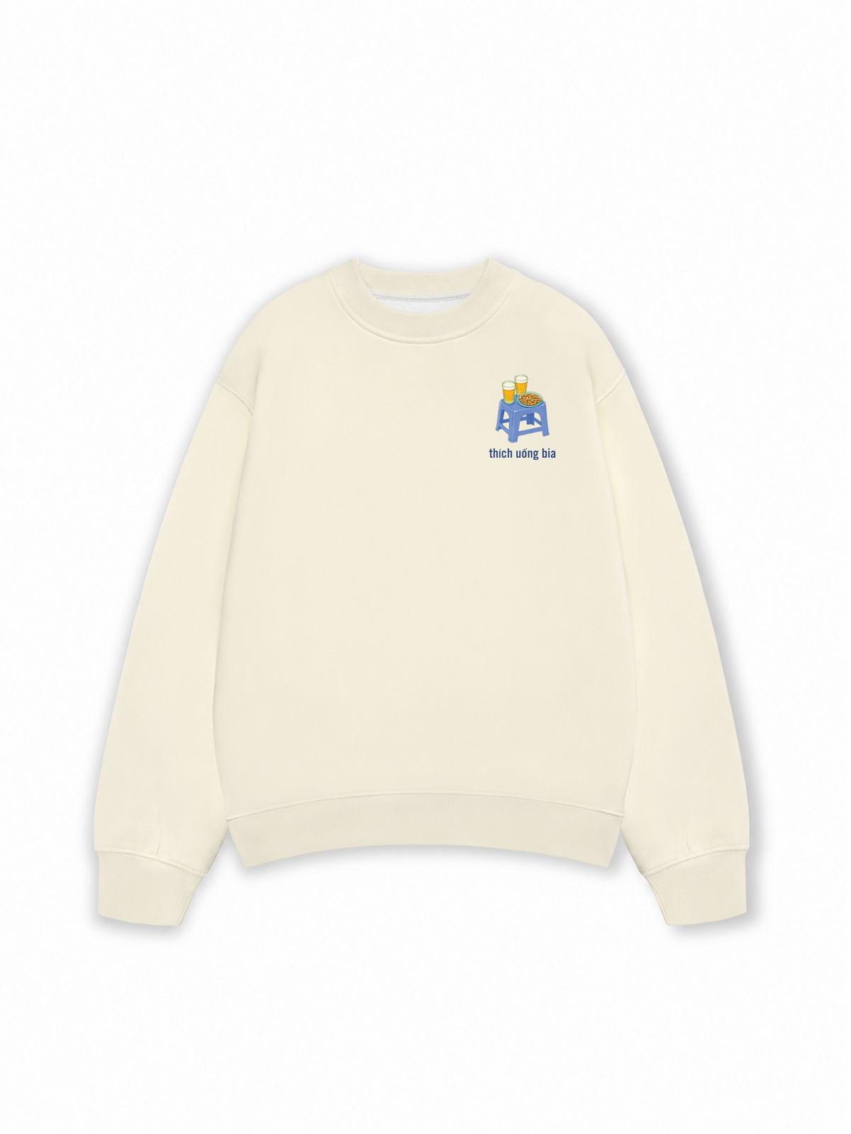 Áo Sweater Nỉ Hai Da Thích Uống Bia