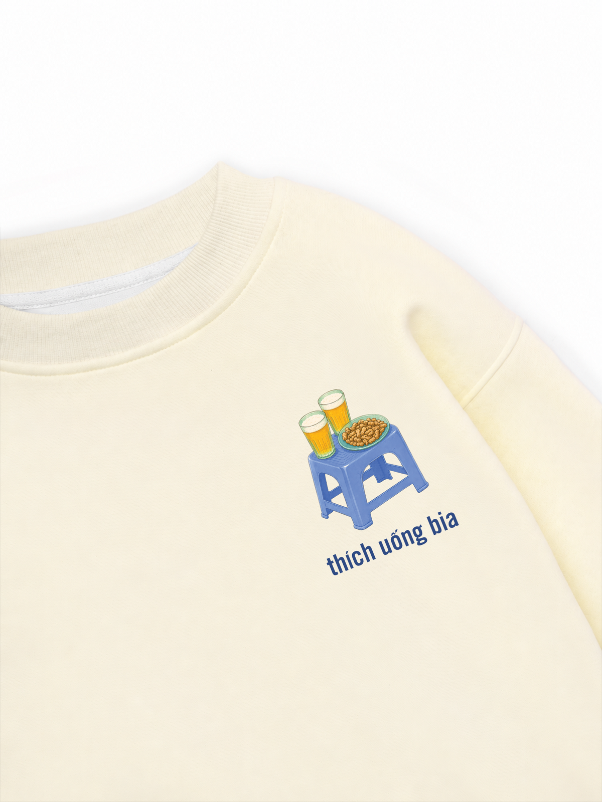 Áo Sweater Nỉ Hai Da Thích Uống Bia