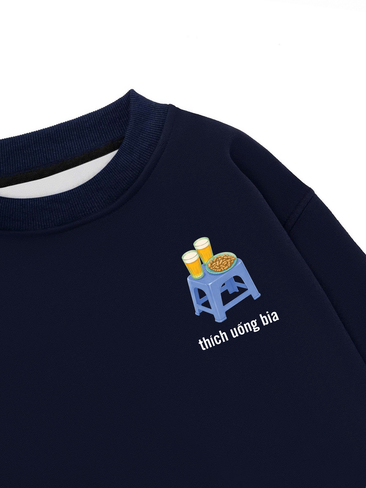 Áo Sweater Nỉ Hai Da Thích Uống Bia
