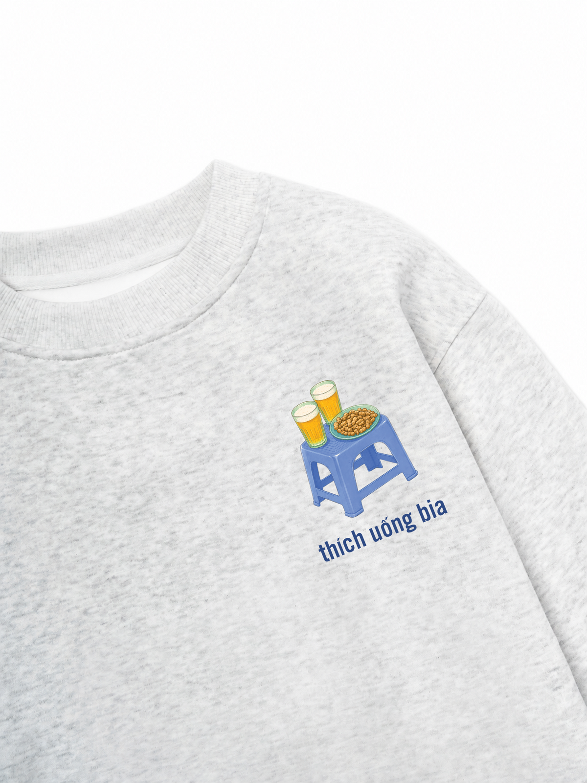 Áo Sweater Nỉ Hai Da Thích Uống Bia