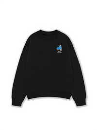 Áo Sweater Nỉ Hai Da Thích Dạo Phố Blue