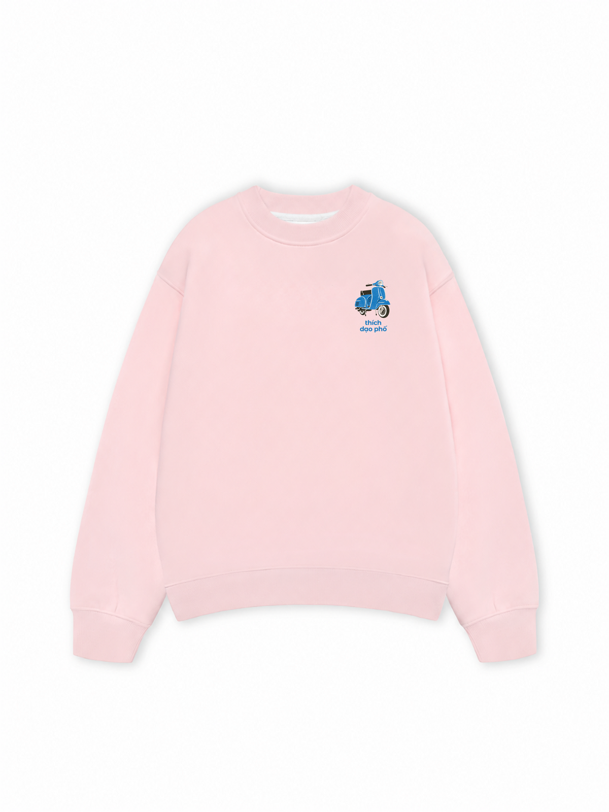 Áo Sweater Nỉ Hai Da Thích Dạo Phố Blue