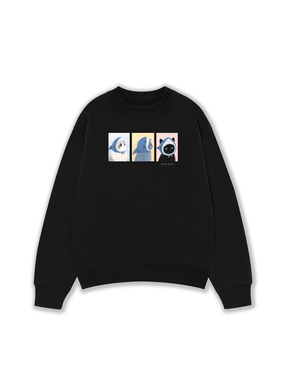 Áo Sweater Nỉ Hai Da Shark Kitty