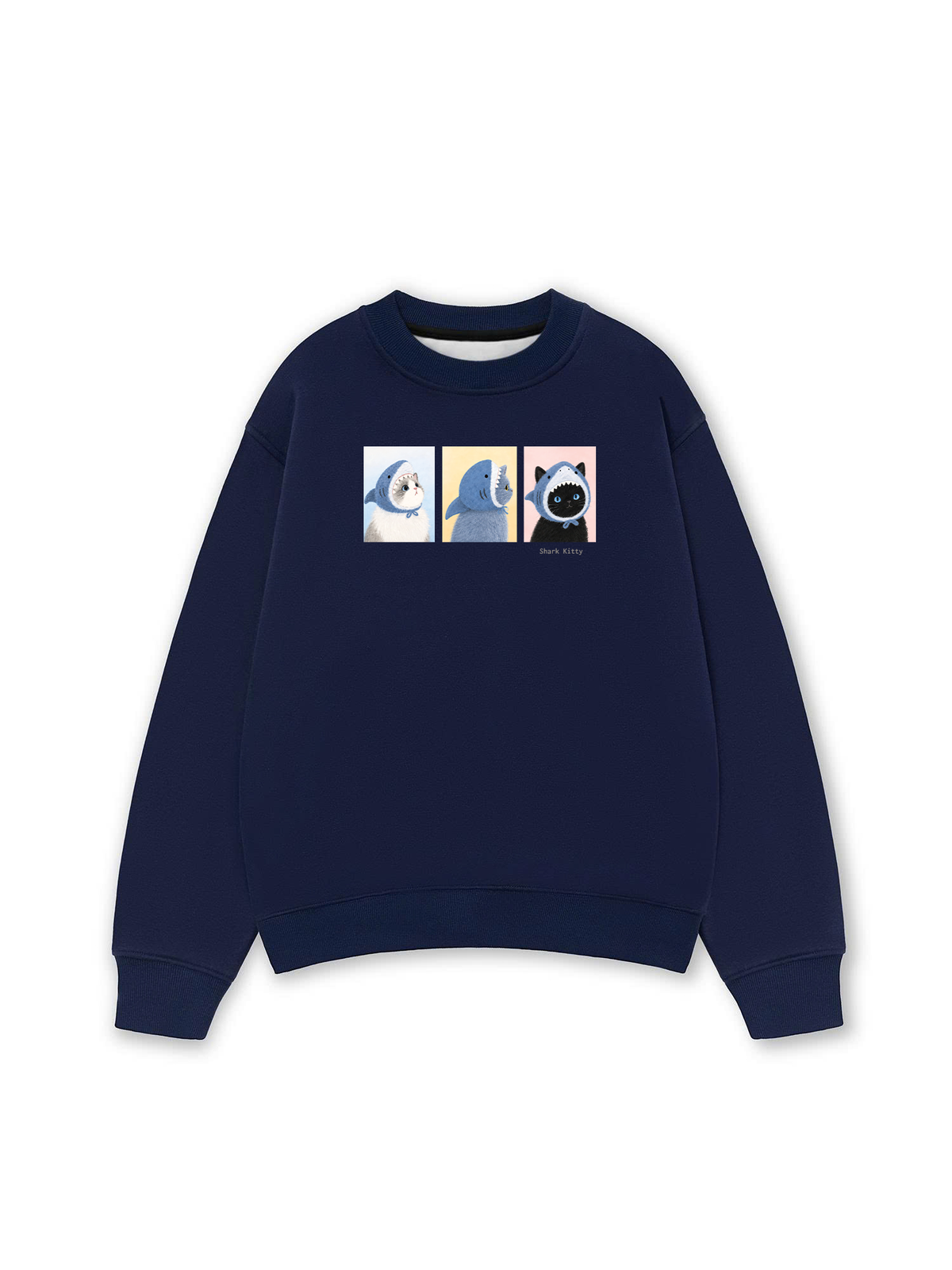 Áo Sweater Nỉ Hai Da Shark Kitty