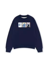Áo Sweater Nỉ Hai Da Shark Kitty