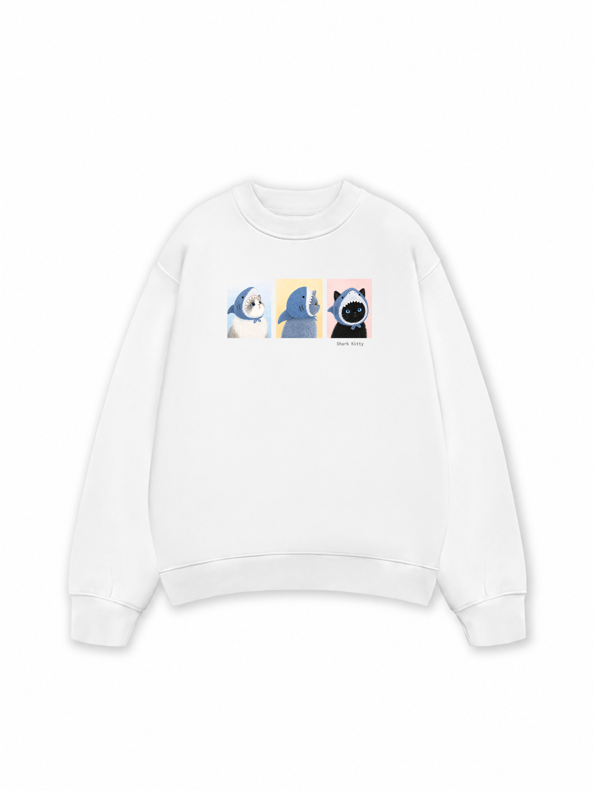 Áo Sweater Nỉ Hai Da Shark Kitty