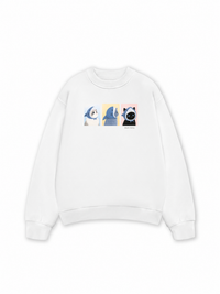 Áo Sweater Nỉ Hai Da Shark Kitty