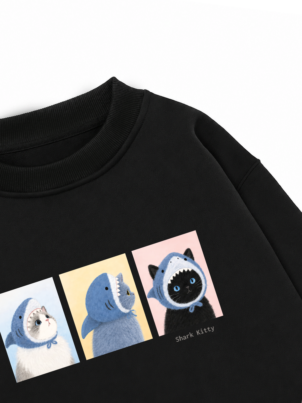 Áo Sweater Nỉ Hai Da Shark Kitty