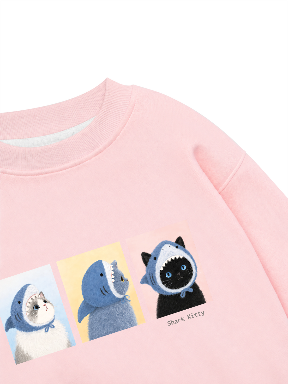 Áo Sweater Nỉ Hai Da Shark Kitty
