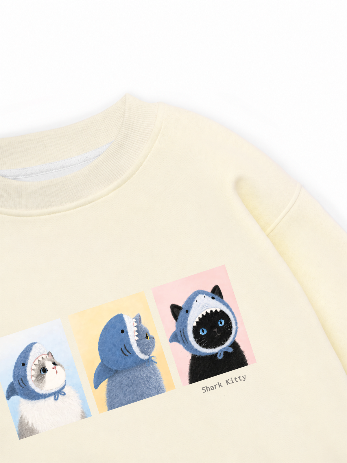 Áo Sweater Nỉ Hai Da Shark Kitty