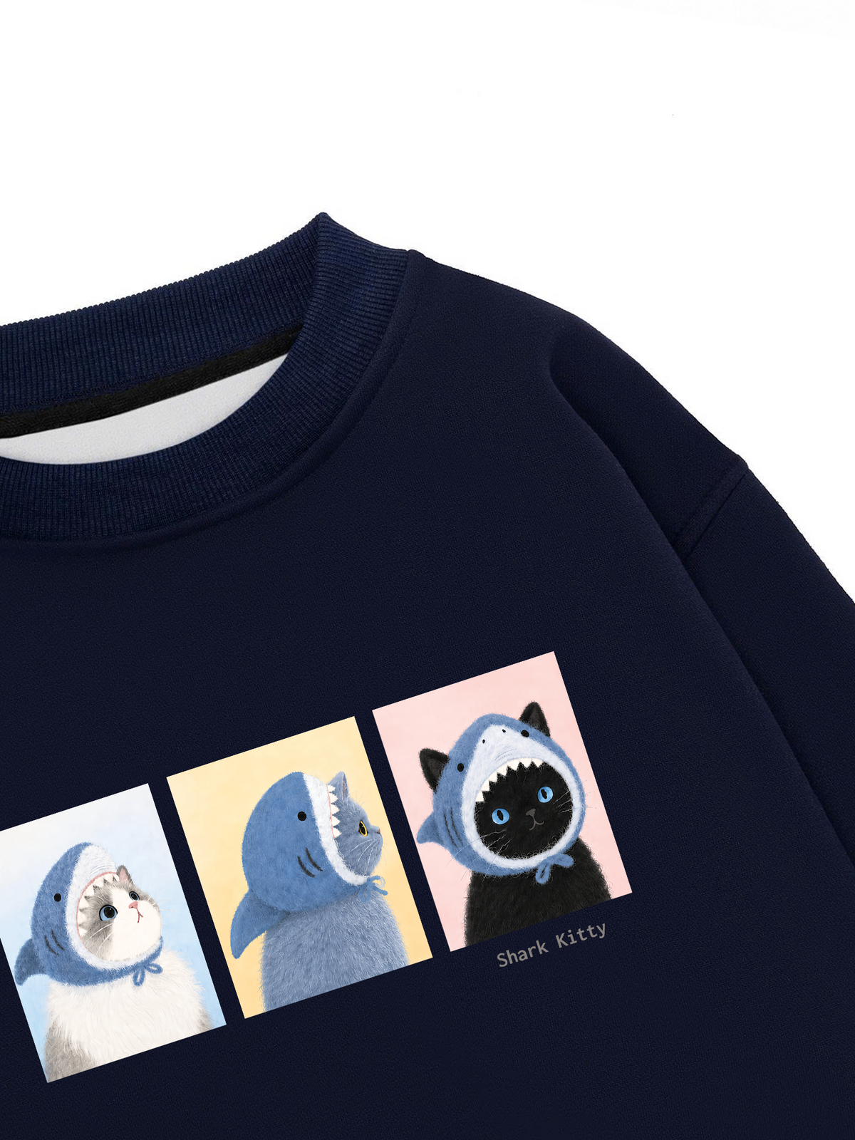 Áo Sweater Nỉ Hai Da Shark Kitty