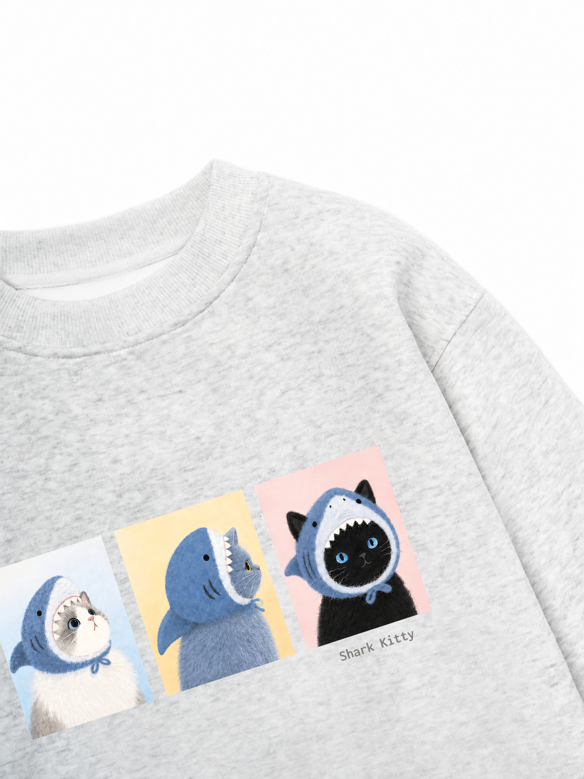 Áo Sweater Nỉ Hai Da Shark Kitty