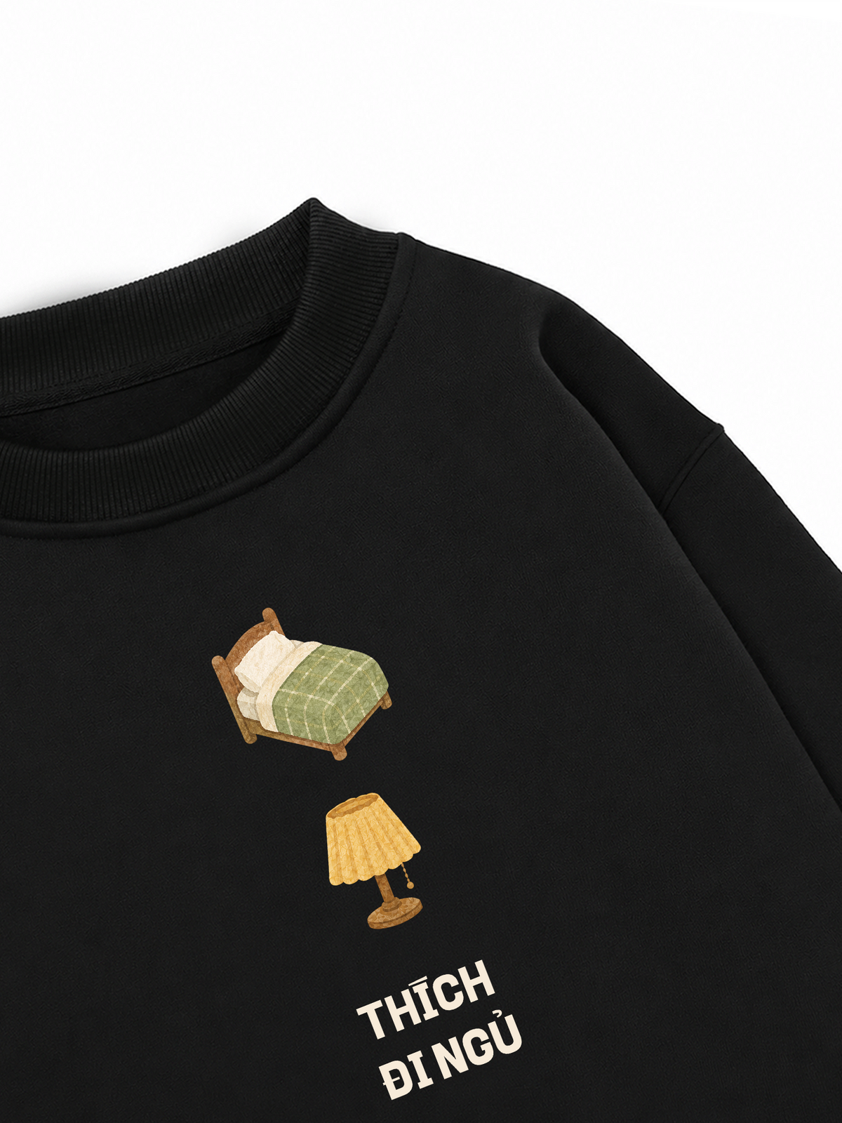 Áo Sweater Nỉ Hai Da Thích Đi Ngủ