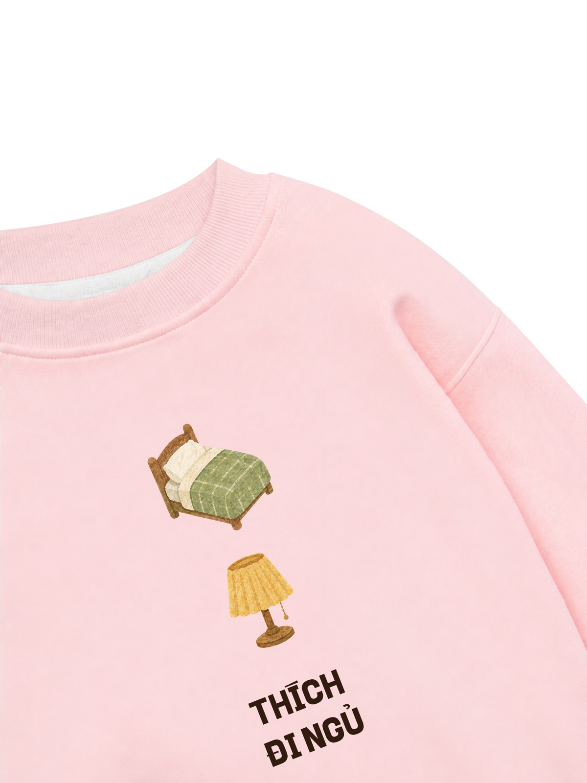 Áo Sweater Nỉ Hai Da Thích Đi Ngủ