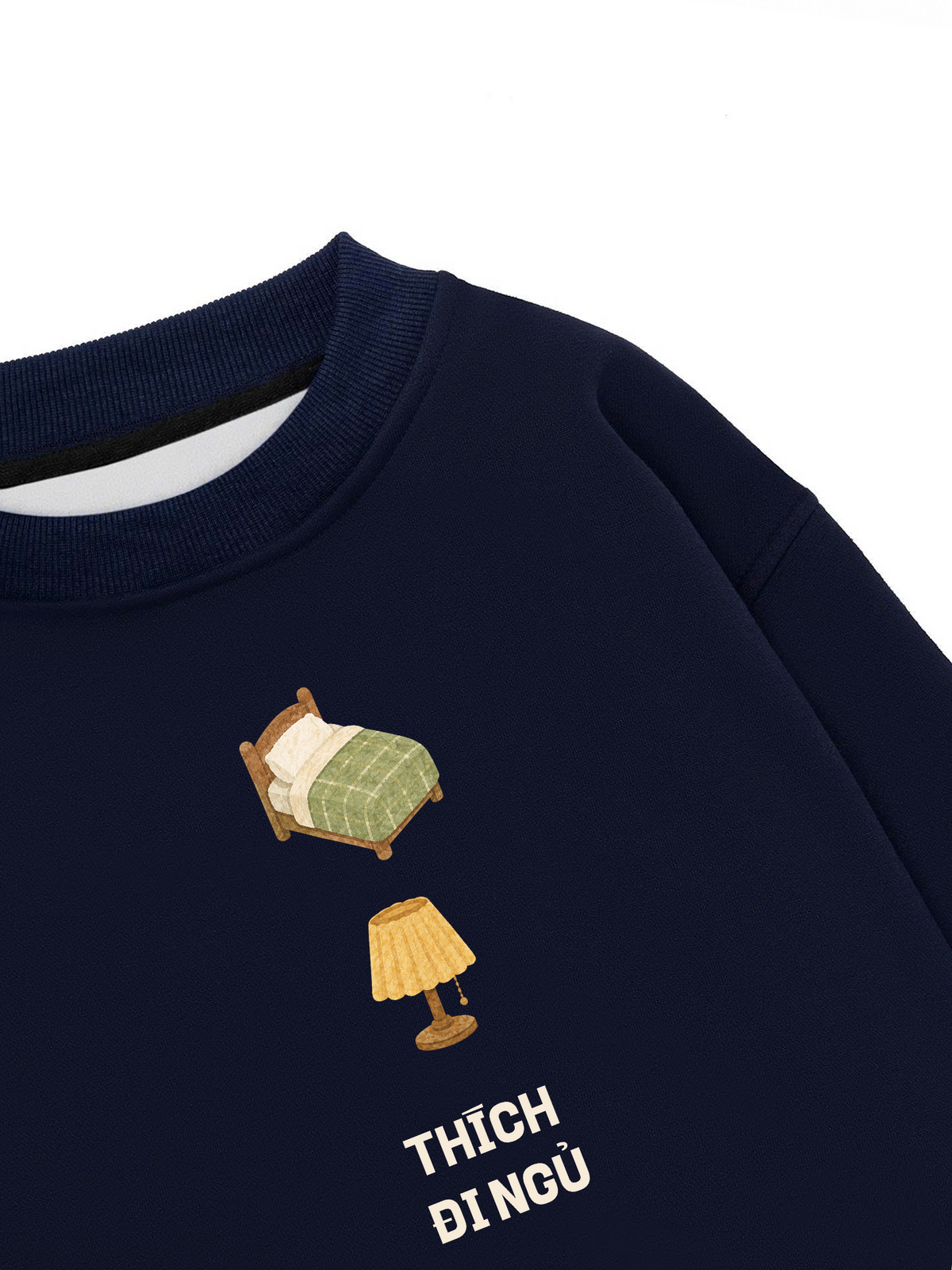Áo Sweater Nỉ Hai Da Thích Đi Ngủ