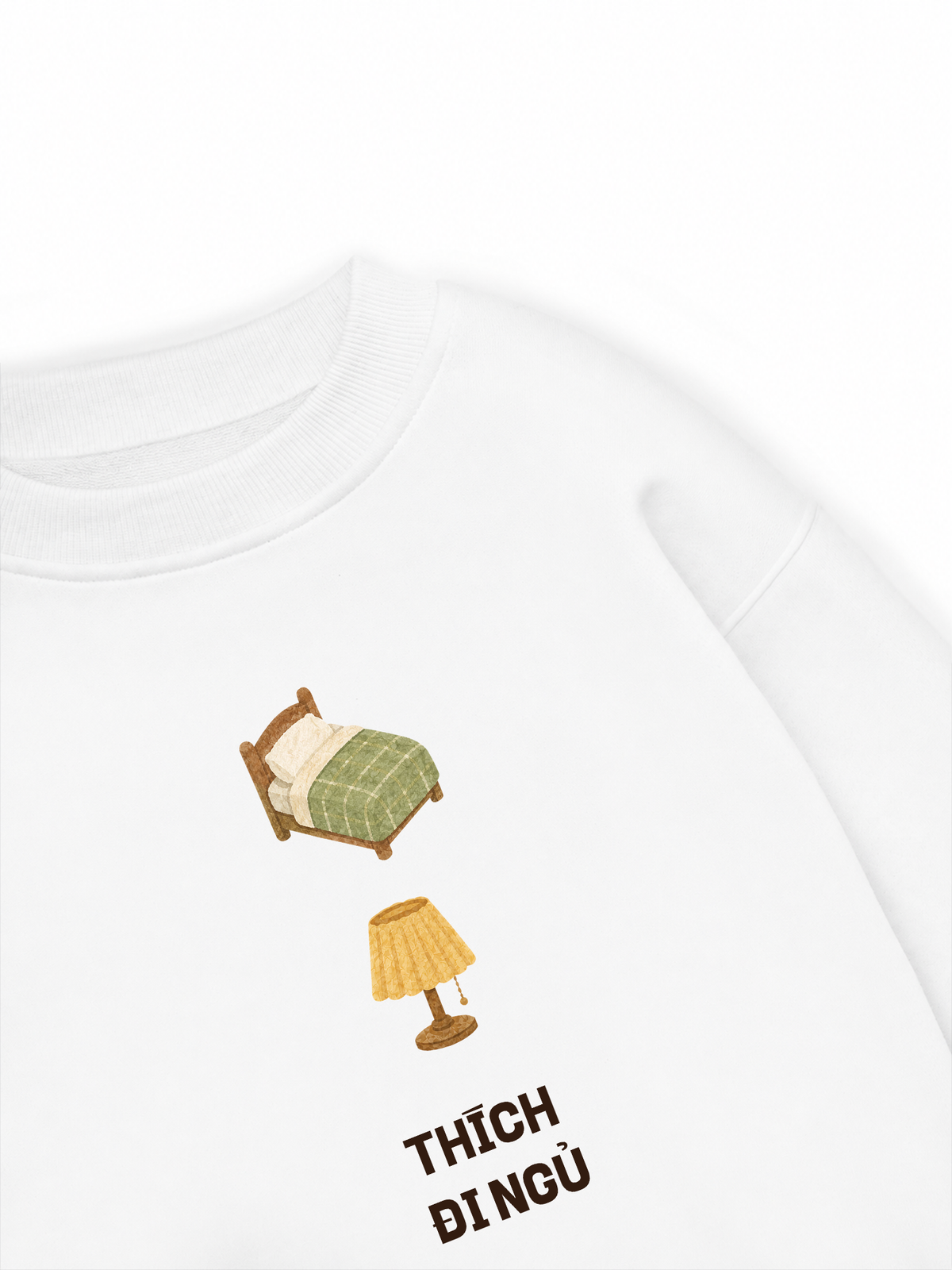 Áo Sweater Nỉ Hai Da Thích Đi Ngủ